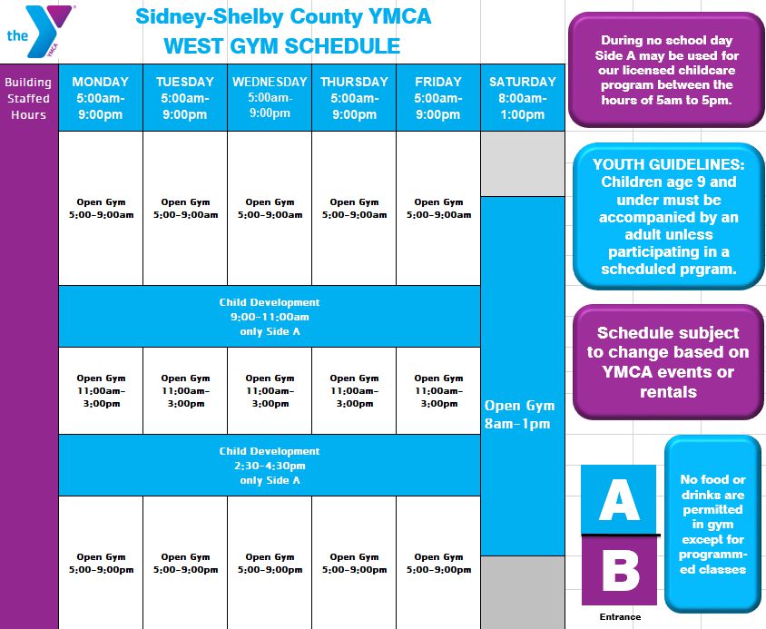West Gym Schedule
